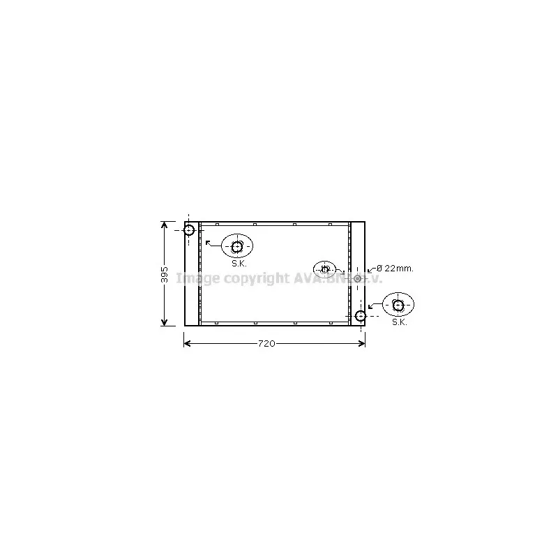 Radiateur, refroidissement du moteur AVA QUALITY COOLING BW2277