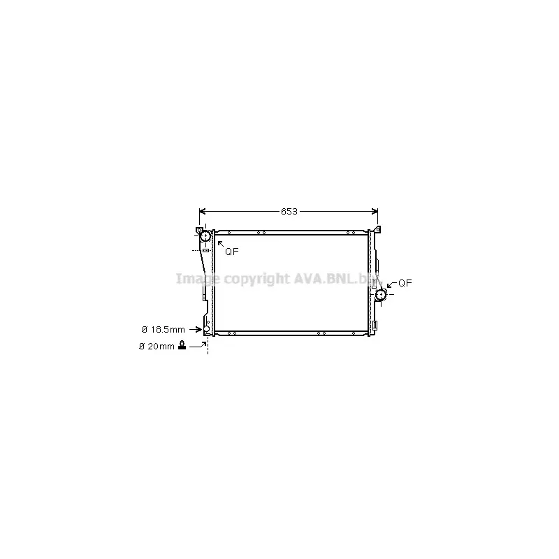 Radiateur, refroidissement du moteur AVA QUALITY COOLING BW2278