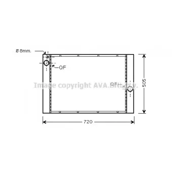 Radiateur, refroidissement du moteur AVA QUALITY COOLING BW2283