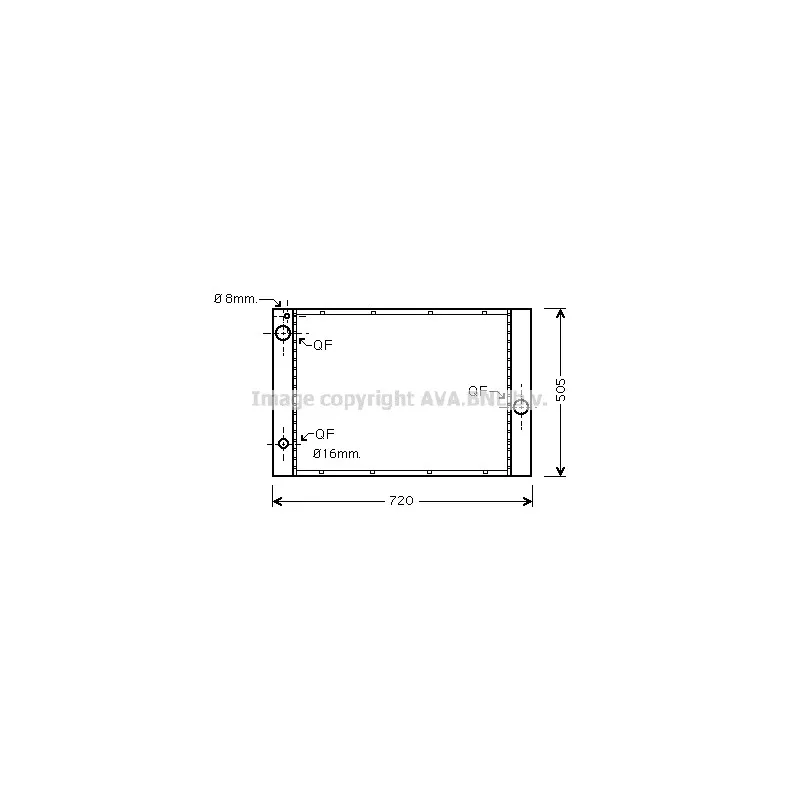 Radiateur, refroidissement du moteur AVA QUALITY COOLING BW2285