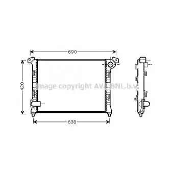 Radiateur, refroidissement du moteur AVA QUALITY COOLING BW2286