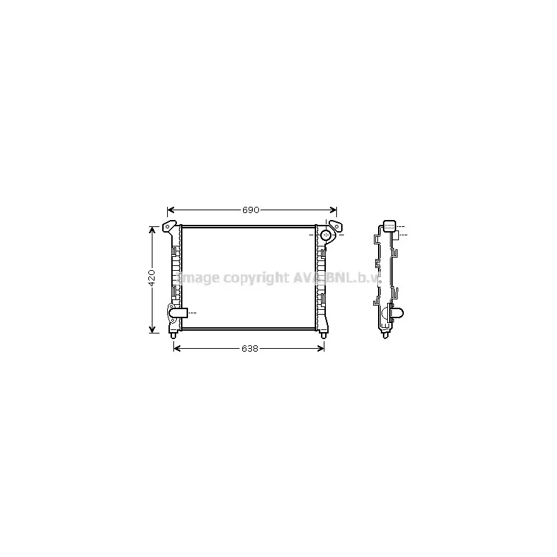 Radiateur, refroidissement du moteur AVA QUALITY COOLING BW2286