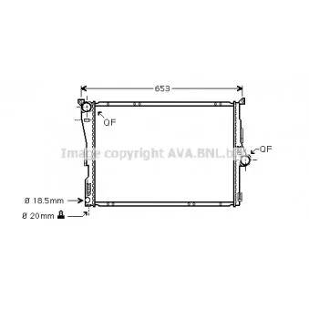 Radiateur, refroidissement du moteur AVA QUALITY COOLING BW2290