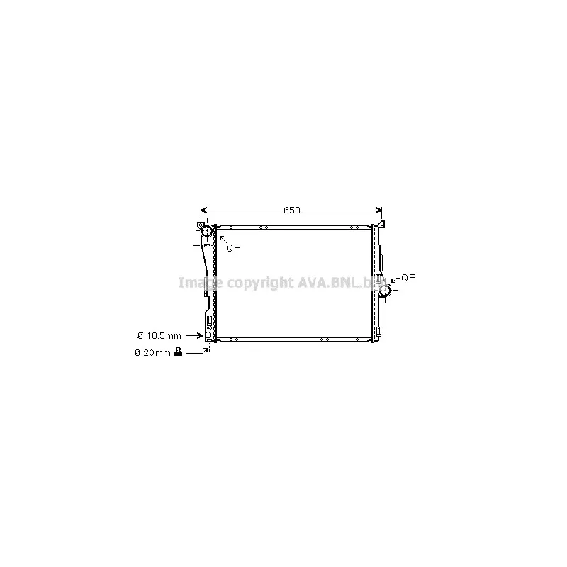 Radiateur, refroidissement du moteur AVA QUALITY COOLING BW2290
