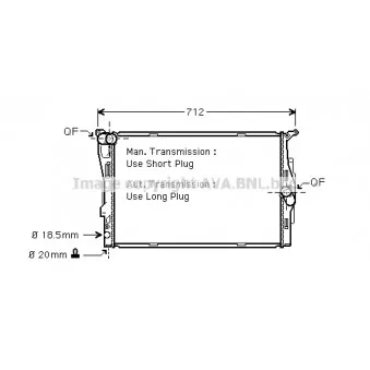 Radiateur, refroidissement du moteur AVA QUALITY COOLING BW2292