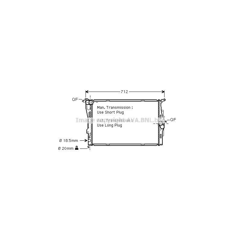 Radiateur, refroidissement du moteur AVA QUALITY COOLING BW2292