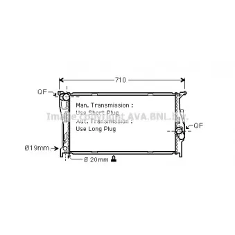 Radiateur, refroidissement du moteur AVA QUALITY COOLING BW2293
