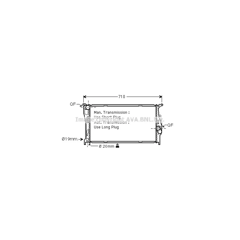 Radiateur, refroidissement du moteur AVA QUALITY COOLING BW2294