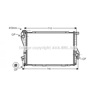 Radiateur, refroidissement du moteur AVA QUALITY COOLING BW2300
