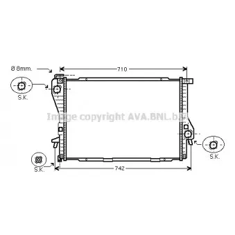 Radiateur, refroidissement du moteur AVA QUALITY COOLING