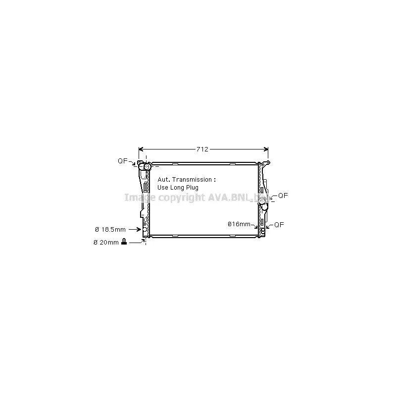Radiateur, refroidissement du moteur AVA QUALITY COOLING BW2303