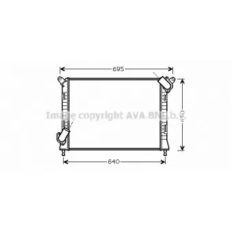 Radiateur, refroidissement du moteur AVA QUALITY COOLING BW2307