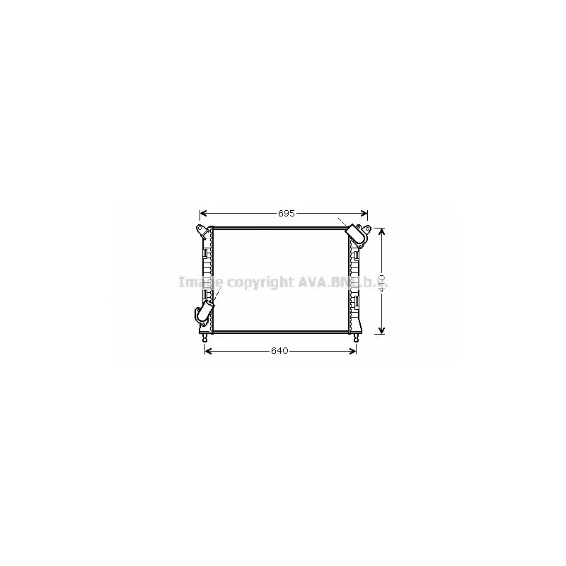 Radiateur, refroidissement du moteur AVA QUALITY COOLING BW2307