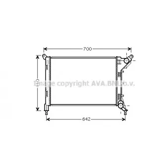 Radiateur, refroidissement du moteur AVA QUALITY COOLING BW2310
