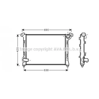 Radiateur, refroidissement du moteur AVA QUALITY COOLING