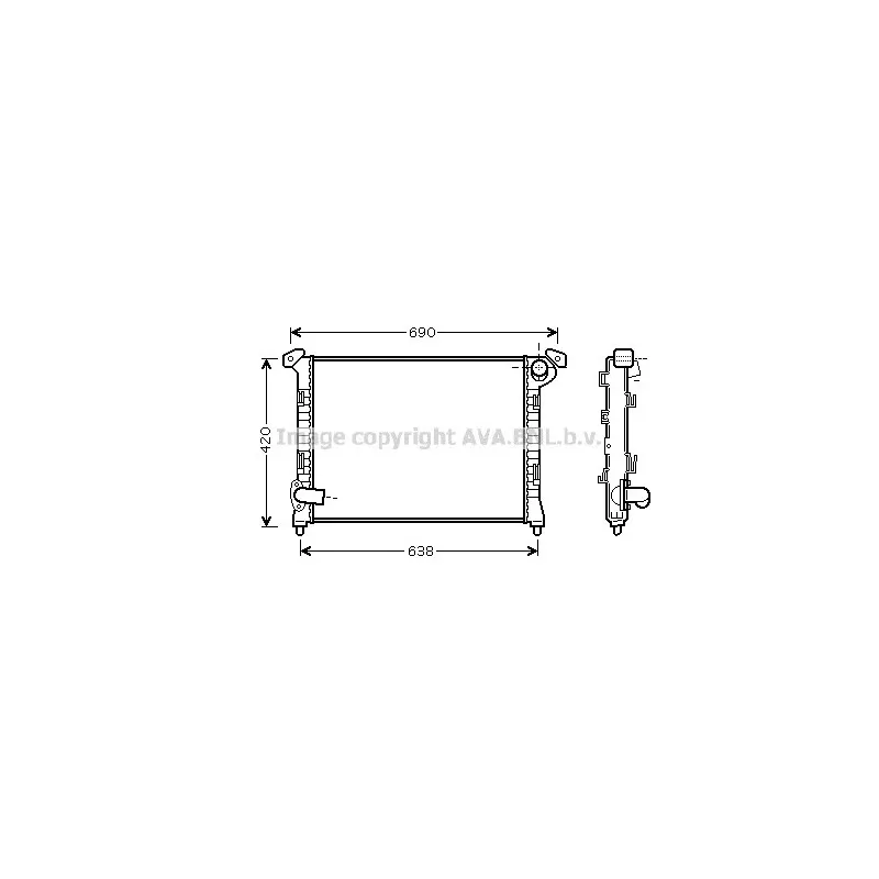 Radiateur, refroidissement du moteur AVA QUALITY COOLING BW2314