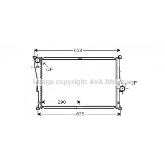 Radiateur, refroidissement du moteur AVA QUALITY COOLING BW2335