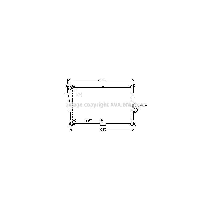 Radiateur, refroidissement du moteur AVA QUALITY COOLING BW2335