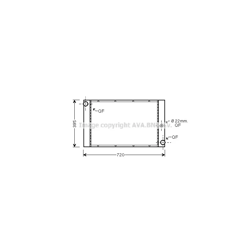 Radiateur, refroidissement du moteur AVA QUALITY COOLING BW2337