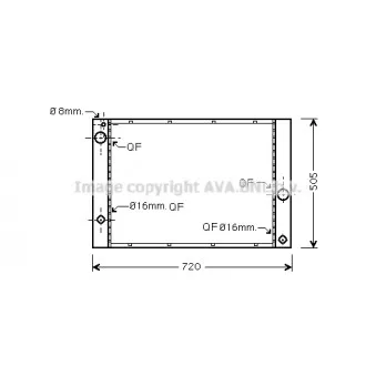 Radiateur, refroidissement du moteur AVA QUALITY COOLING BW2338