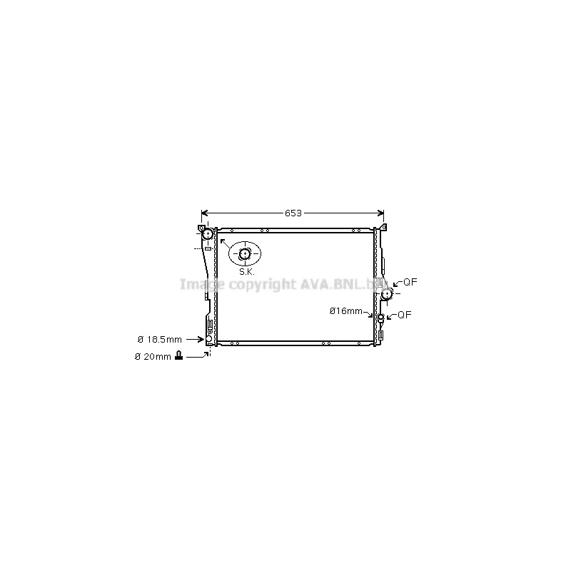Radiateur, refroidissement du moteur AVA QUALITY COOLING BW2343
