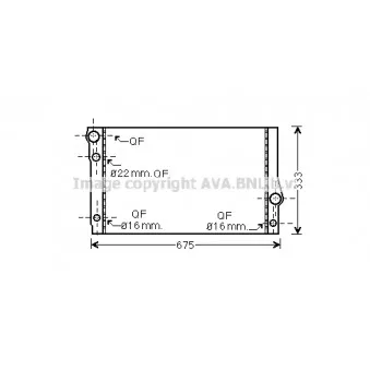 Radiateur, refroidissement du moteur AVA QUALITY COOLING BW2354