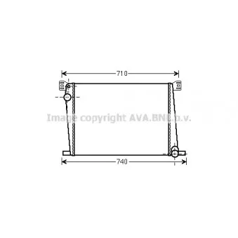 Radiateur, refroidissement du moteur AVA QUALITY COOLING BW2356