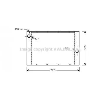 Radiateur, refroidissement du moteur AVA QUALITY COOLING BW2372