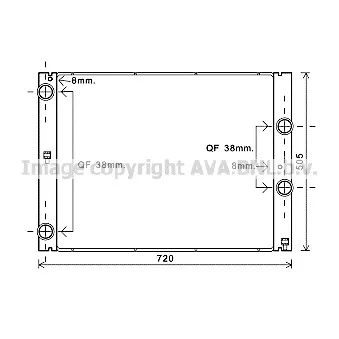Radiateur, refroidissement du moteur AVA QUALITY COOLING BW2404