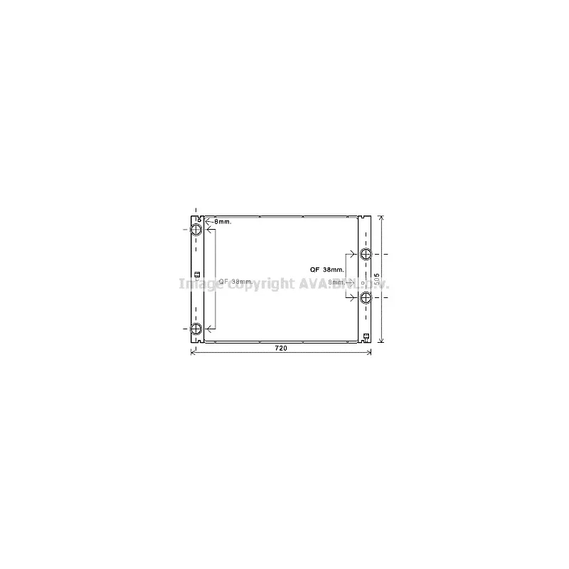 Radiateur, refroidissement du moteur AVA QUALITY COOLING BW2404