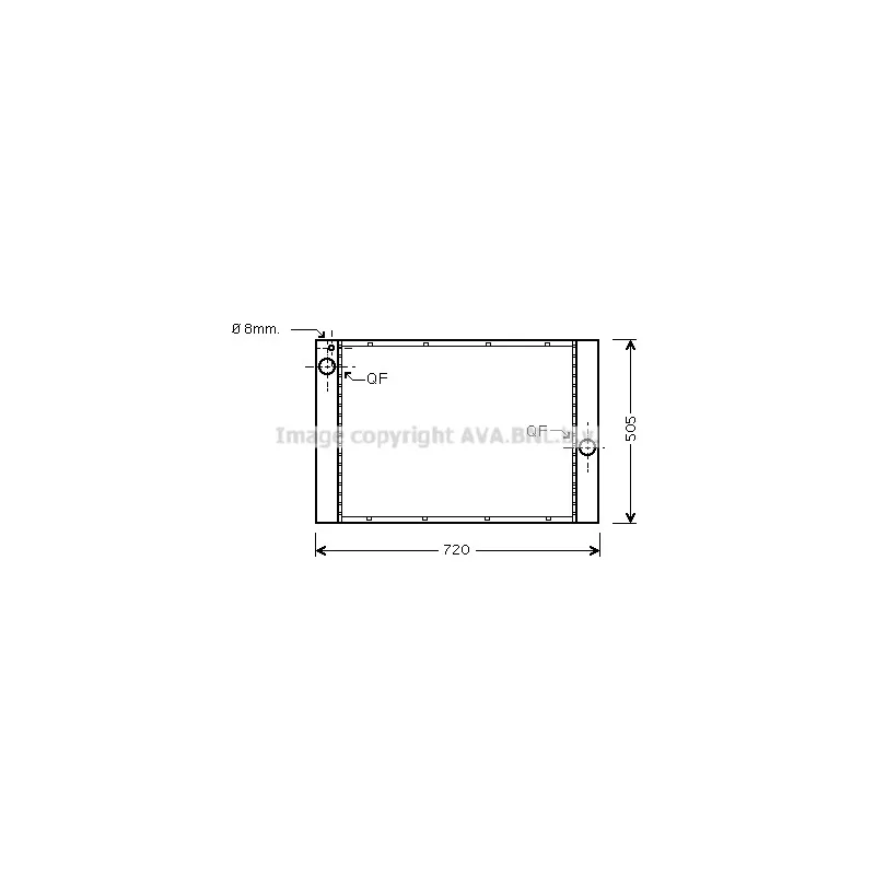 Radiateur, refroidissement du moteur AVA QUALITY COOLING BW2405