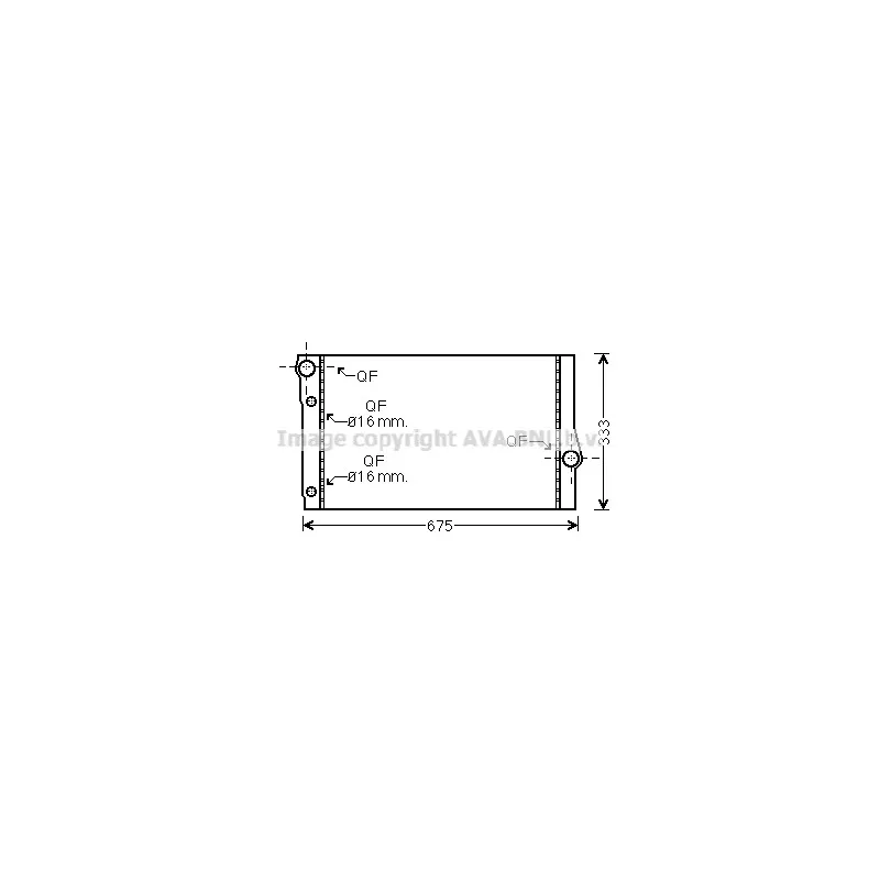 Radiateur, refroidissement du moteur AVA QUALITY COOLING BW2410