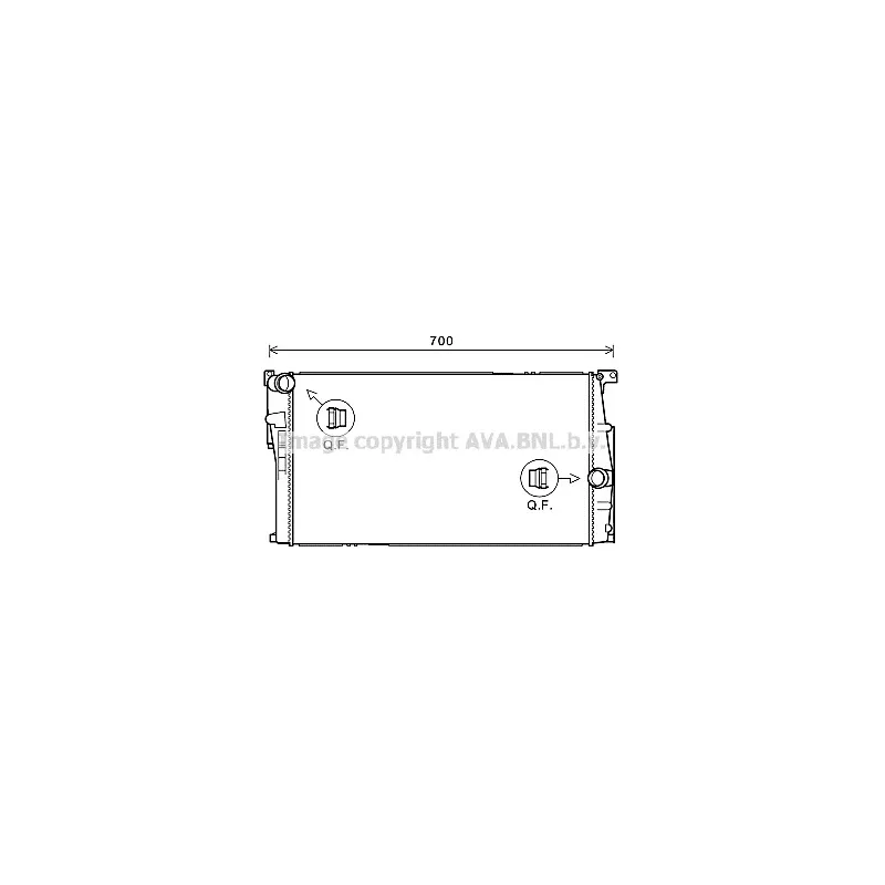Radiateur, refroidissement du moteur AVA QUALITY COOLING BW2446