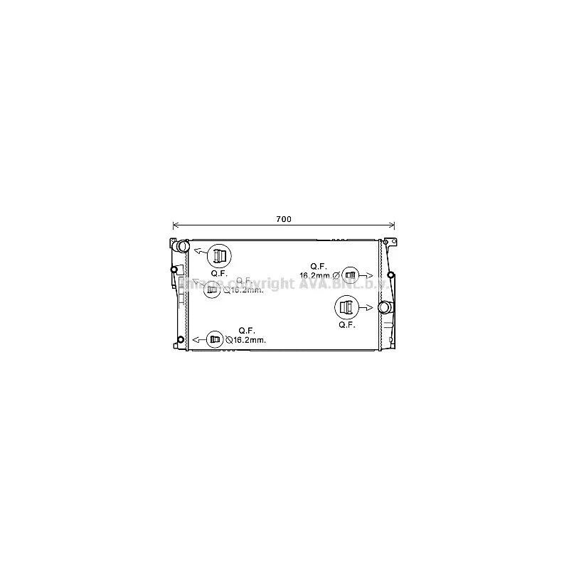 Radiateur, refroidissement du moteur AVA QUALITY COOLING BW2449