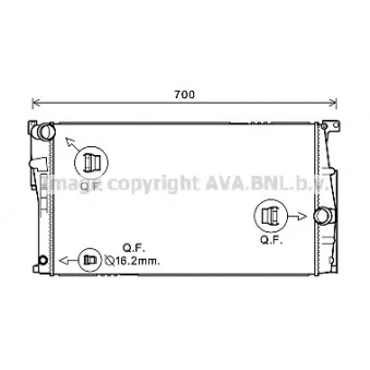 Radiateur, refroidissement du moteur AVA QUALITY COOLING BW2453