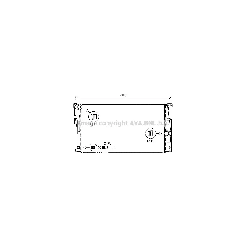 Radiateur, refroidissement du moteur AVA QUALITY COOLING BW2453