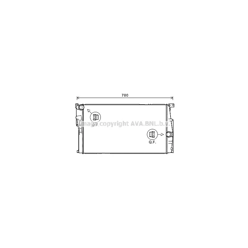 Radiateur, refroidissement du moteur AVA QUALITY COOLING BW2455