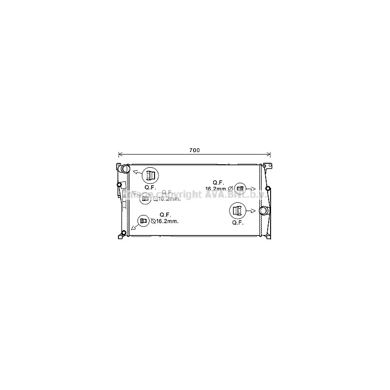Radiateur, refroidissement du moteur AVA QUALITY COOLING BW2456