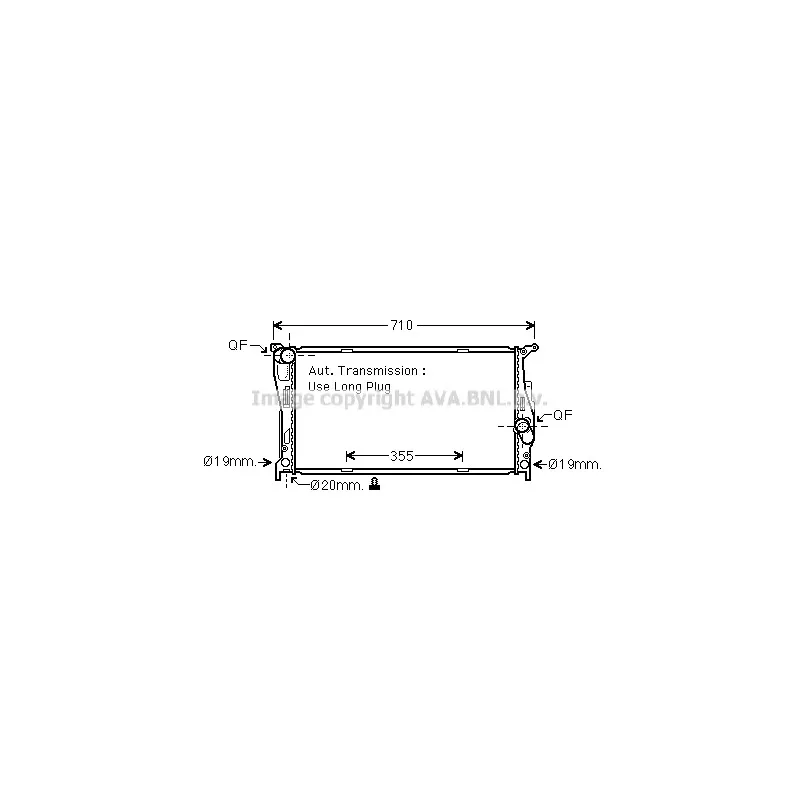 Radiateur, refroidissement du moteur AVA QUALITY COOLING BW2542