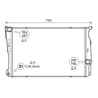 Radiateur, refroidissement du moteur AVA QUALITY COOLING BW2546