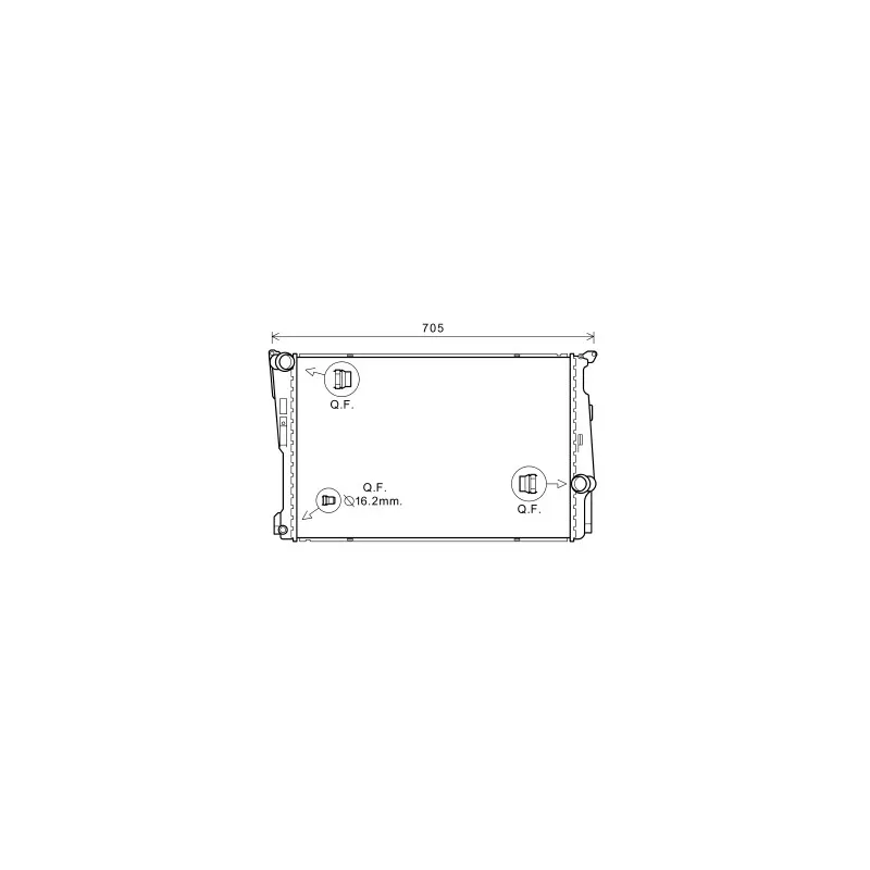 Radiateur, refroidissement du moteur AVA QUALITY COOLING BW2546