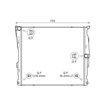 Radiateur, refroidissement du moteur AVA QUALITY COOLING BW2548