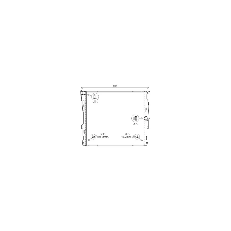 Radiateur, refroidissement du moteur AVA QUALITY COOLING BW2548