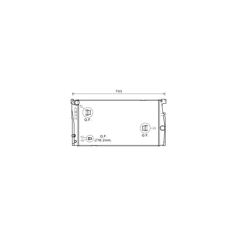Radiateur, refroidissement du moteur AVA QUALITY COOLING BW2549