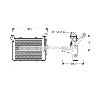 Radiateur d'huile AVA QUALITY COOLING BW3255