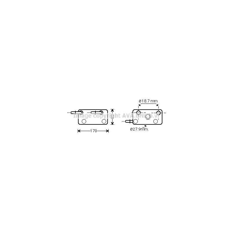 Radiateur d'huile de boîte automatique AVA QUALITY COOLING BW3347