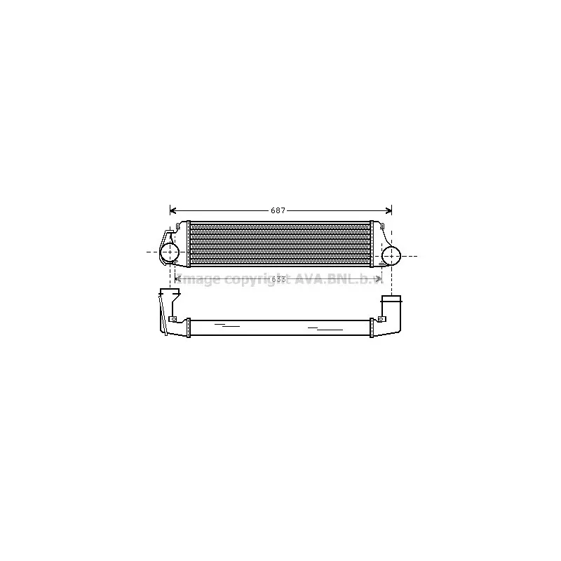 Intercooler, échangeur AVA QUALITY COOLING BW4207