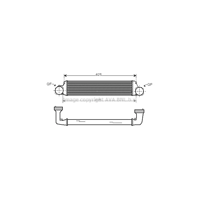 Intercooler, échangeur AVA QUALITY COOLING BW4280