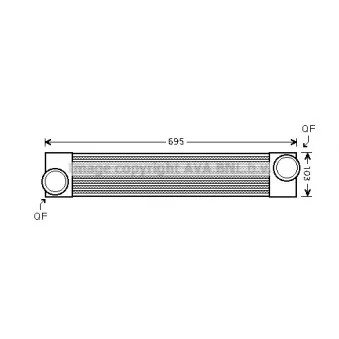 Intercooler, échangeur AVA QUALITY COOLING BW4346