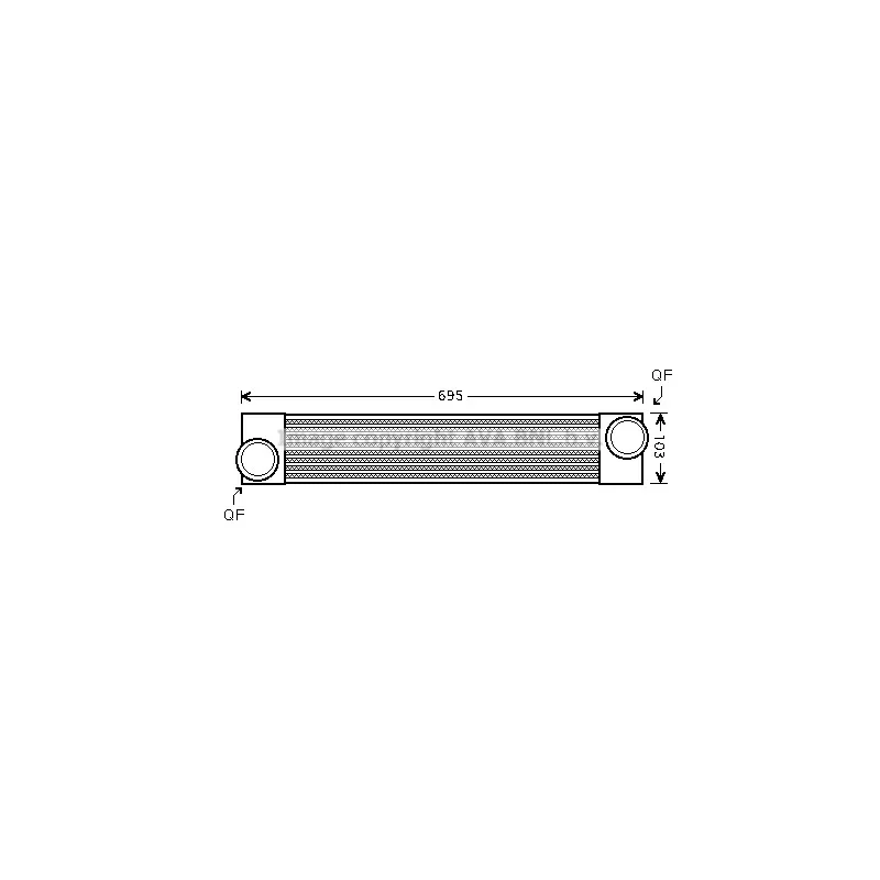 Intercooler, échangeur AVA QUALITY COOLING BW4346